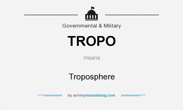 What does TROPO mean? It stands for Troposphere