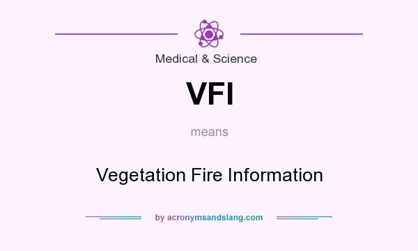 What does VFI mean? It stands for Vegetation Fire Information