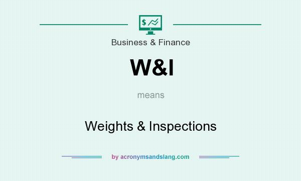 What does W&I mean? It stands for Weights & Inspections