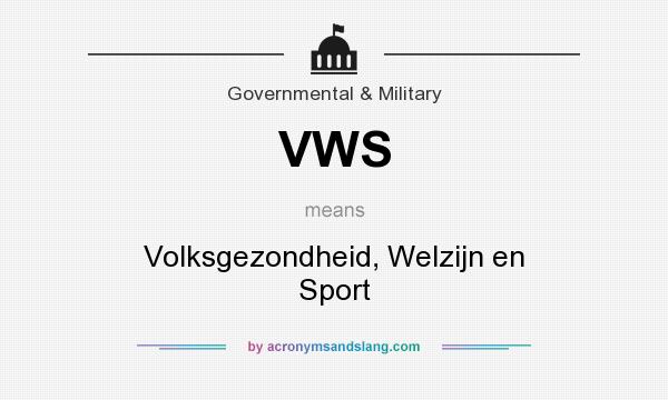 What does VWS mean? It stands for Volksgezondheid, Welzijn en Sport