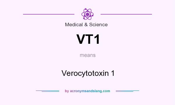What does VT1 mean? It stands for Verocytotoxin 1