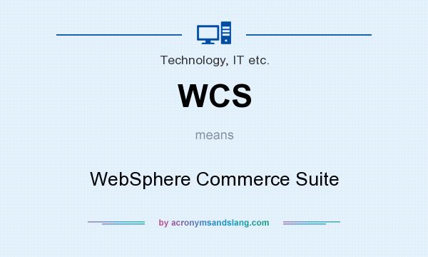 What does WCS mean? It stands for WebSphere Commerce Suite