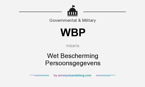 What does WBP mean? It stands for Wet Bescherming Persoonsgegevens