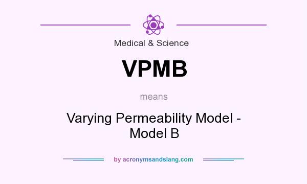 What does VPMB mean? It stands for Varying Permeability Model - Model B
