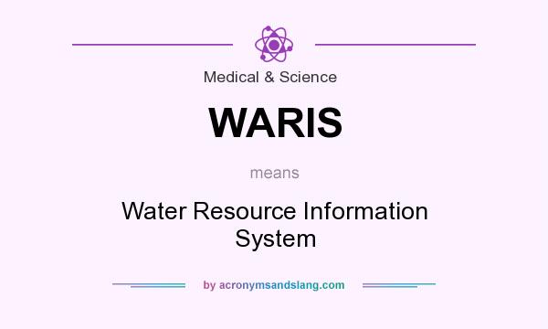 What does WARIS mean? It stands for Water Resource Information System