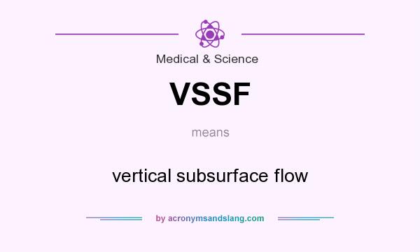 What does VSSF mean? It stands for vertical subsurface flow