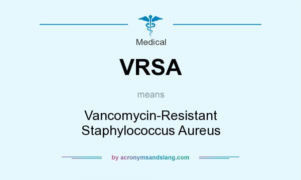 What does VRSA mean? It stands for Vancomycin-Resistant Staphylococcus Aureus