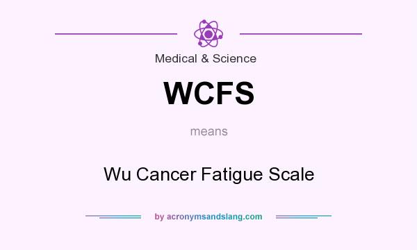 What does WCFS mean? It stands for Wu Cancer Fatigue Scale