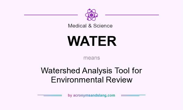 What does WATER mean? It stands for Watershed Analysis Tool for Environmental Review