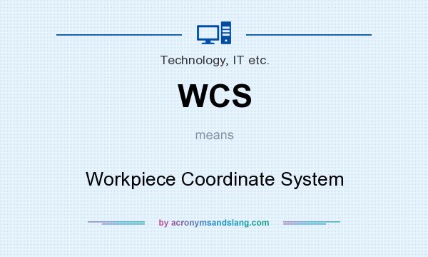 What does WCS mean? It stands for Workpiece Coordinate System