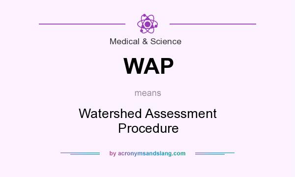 What does WAP mean? It stands for Watershed Assessment Procedure