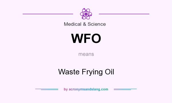 What does WFO mean? It stands for Waste Frying Oil