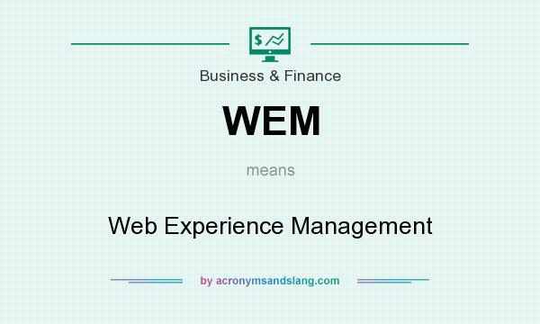 What does WEM mean? It stands for Web Experience Management