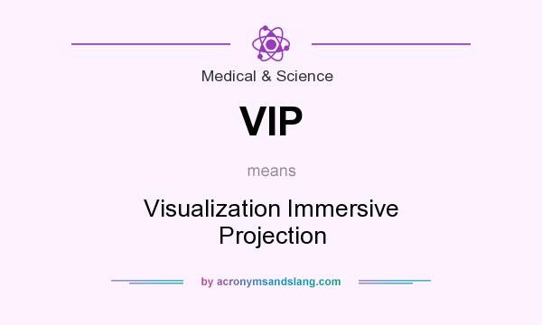 What does VIP mean? It stands for Visualization Immersive Projection