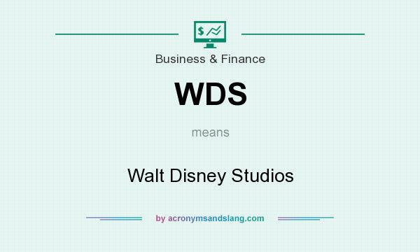 What does WDS mean? It stands for Walt Disney Studios