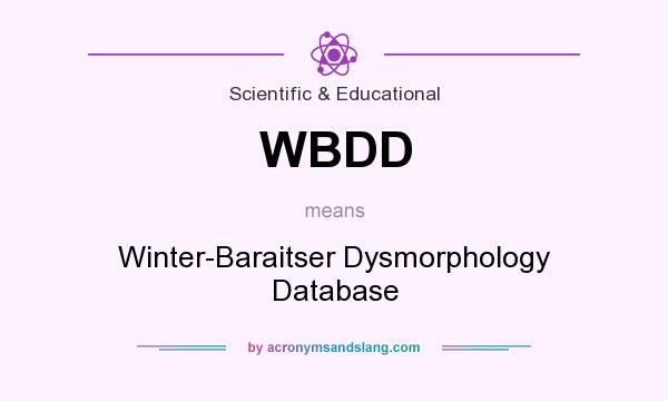 What does WBDD mean? It stands for Winter-Baraitser Dysmorphology Database