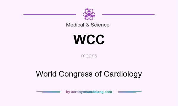 What does WCC mean? It stands for World Congress of Cardiology
