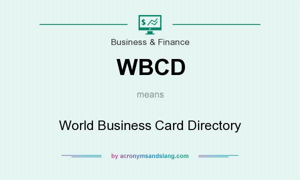 What does WBCD mean? It stands for World Business Card Directory