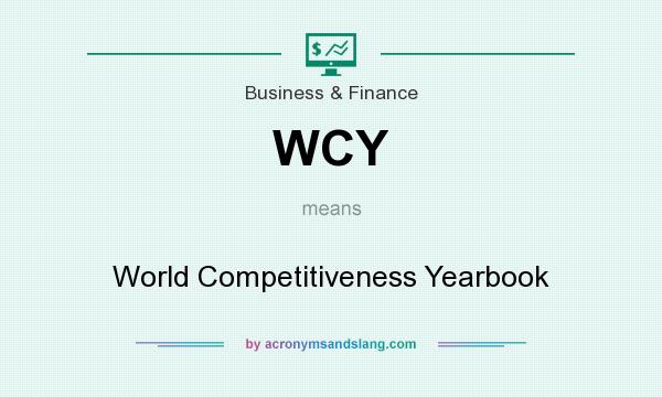 What does WCY mean? It stands for World Competitiveness Yearbook