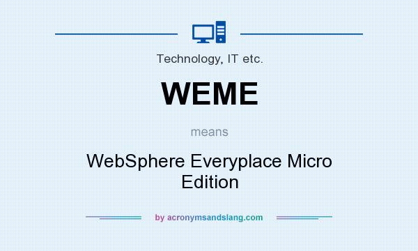 What does WEME mean? It stands for WebSphere Everyplace Micro Edition