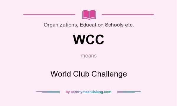 What does WCC mean? It stands for World Club Challenge