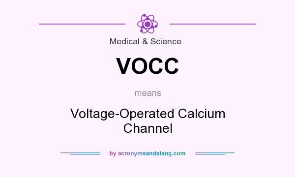 What does VOCC mean? It stands for Voltage-Operated Calcium Channel