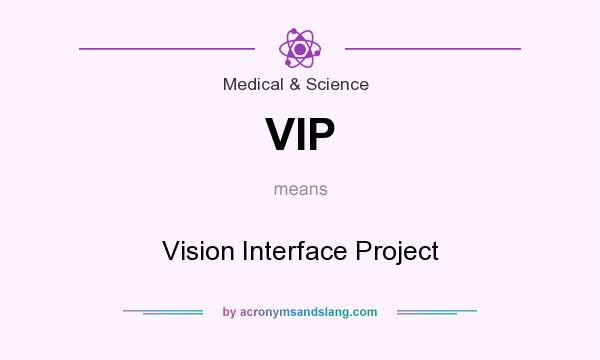 What does VIP mean? It stands for Vision Interface Project