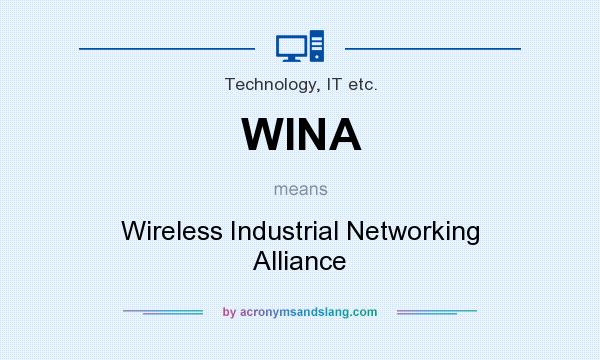 What does WINA mean? It stands for Wireless Industrial Networking Alliance
