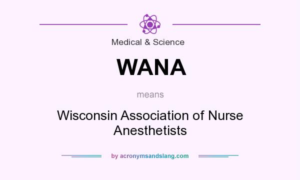 What does WANA mean? It stands for Wisconsin Association of Nurse Anesthetists