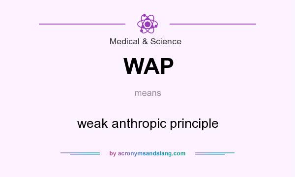 What does WAP mean? It stands for weak anthropic principle