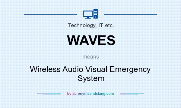 What does WAVES mean? It stands for Wireless Audio Visual Emergency System
