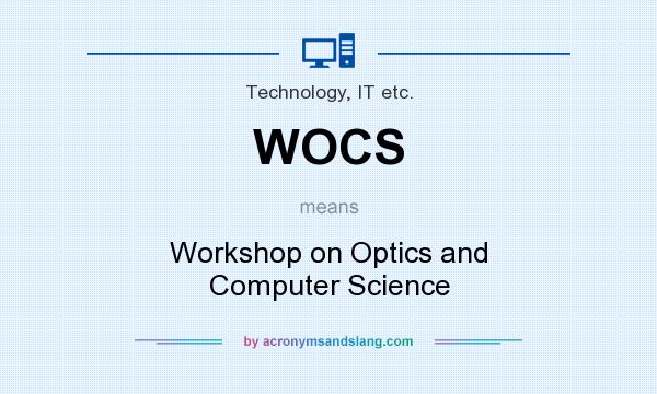 What does WOCS mean? It stands for Workshop on Optics and Computer Science