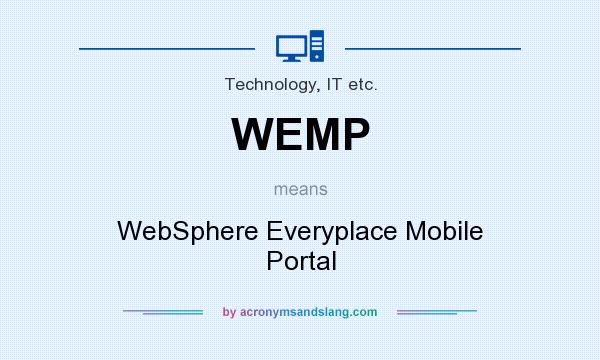 What does WEMP mean? It stands for WebSphere Everyplace Mobile Portal