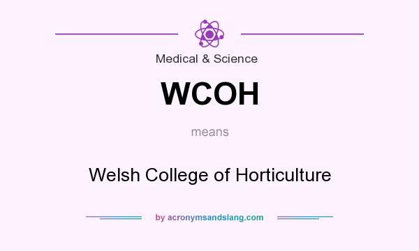 What does WCOH mean? It stands for Welsh College of Horticulture