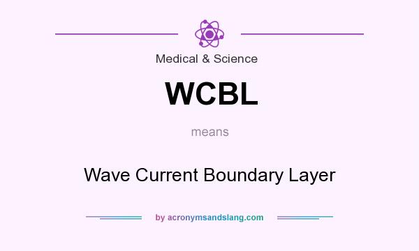 What does WCBL mean? It stands for Wave Current Boundary Layer