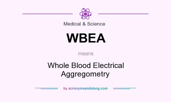 What does WBEA mean? It stands for Whole Blood Electrical Aggregometry