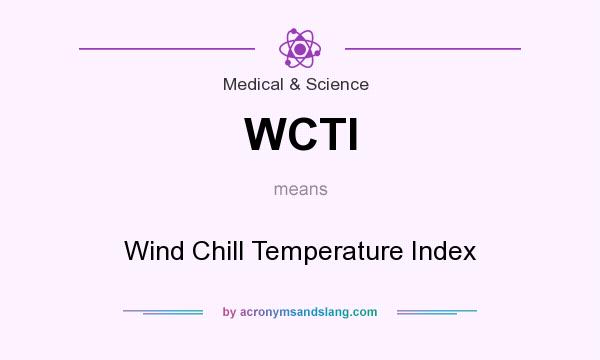 What does WCTI mean? It stands for Wind Chill Temperature Index