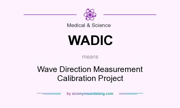 What does WADIC mean? It stands for Wave Direction Measurement Calibration Project