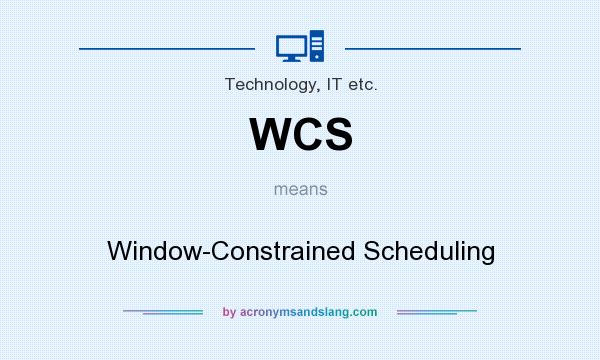 What does WCS mean? It stands for Window-Constrained Scheduling