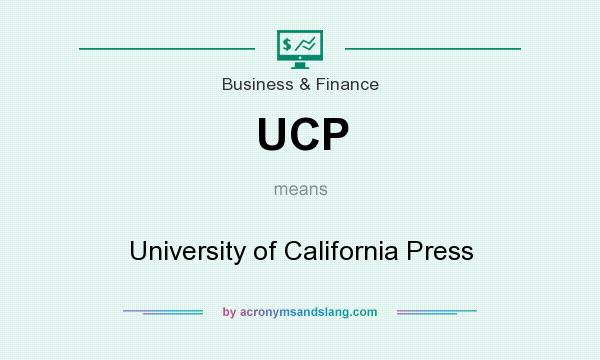 What does UCP mean? It stands for University of California Press