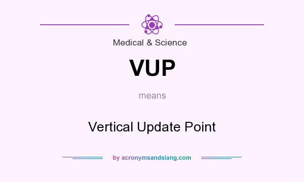 What does VUP mean? It stands for Vertical Update Point