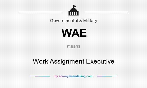 What does WAE mean? It stands for Work Assignment Executive