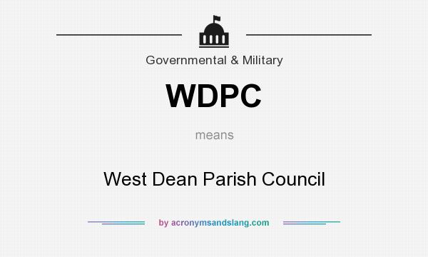What does WDPC mean? It stands for West Dean Parish Council