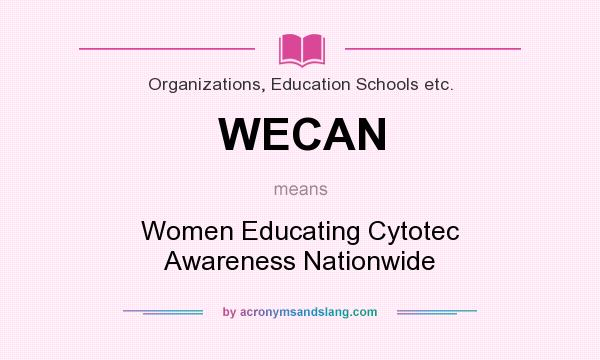 What does WECAN mean? It stands for Women Educating Cytotec Awareness Nationwide