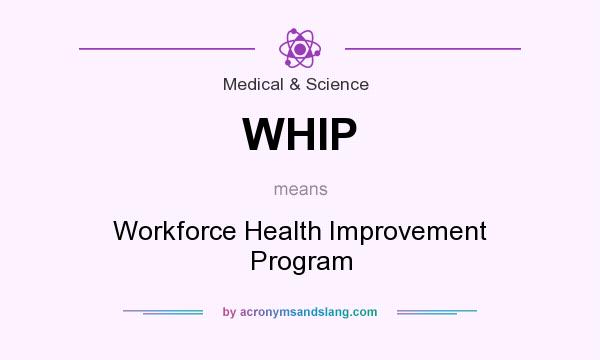 What does WHIP mean? It stands for Workforce Health Improvement Program
