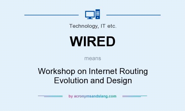 What does WIRED mean? It stands for Workshop on Internet Routing Evolution and Design