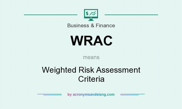 What does WRAC mean? It stands for Weighted Risk Assessment Criteria