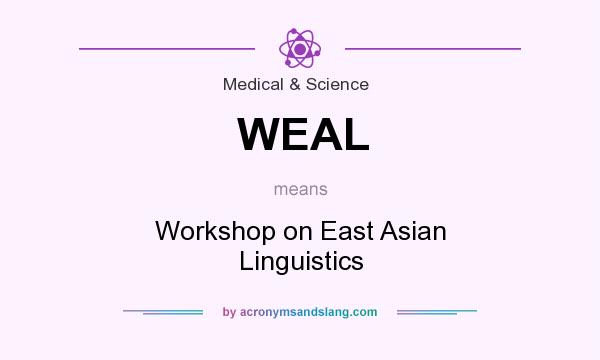 What does WEAL mean? It stands for Workshop on East Asian Linguistics