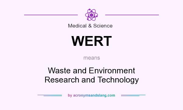 What does WERT mean? It stands for Waste and Environment Research and Technology