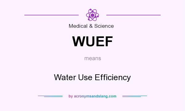What does WUEF mean? It stands for Water Use Efficiency
